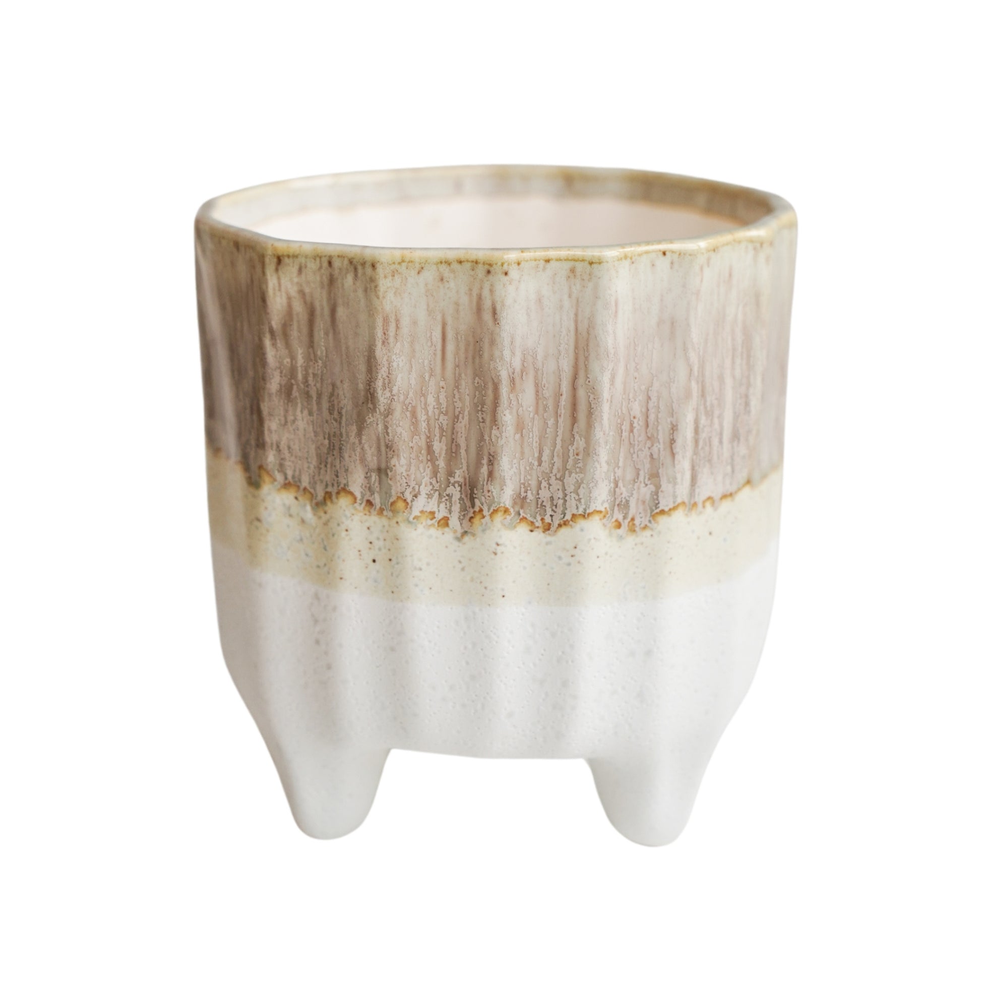 TheFoalyard Ivyline Neve Neutral & Dark 3 Leg Planter Neutral