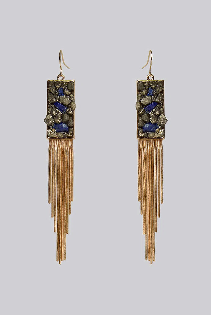Nova Pendant Drop Tassel Earrings