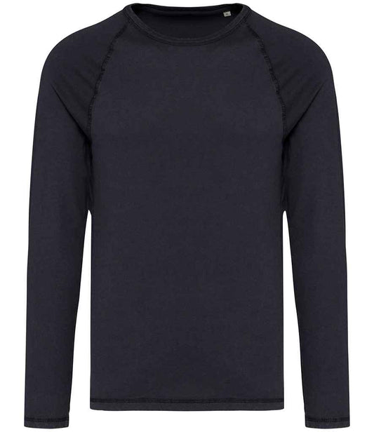 Organic Raglan Long Sleeve Washed T-Shirt