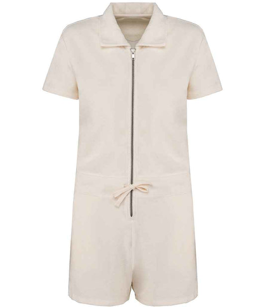 Organic Towel-Feel Zipped Jumpsuit: Womens