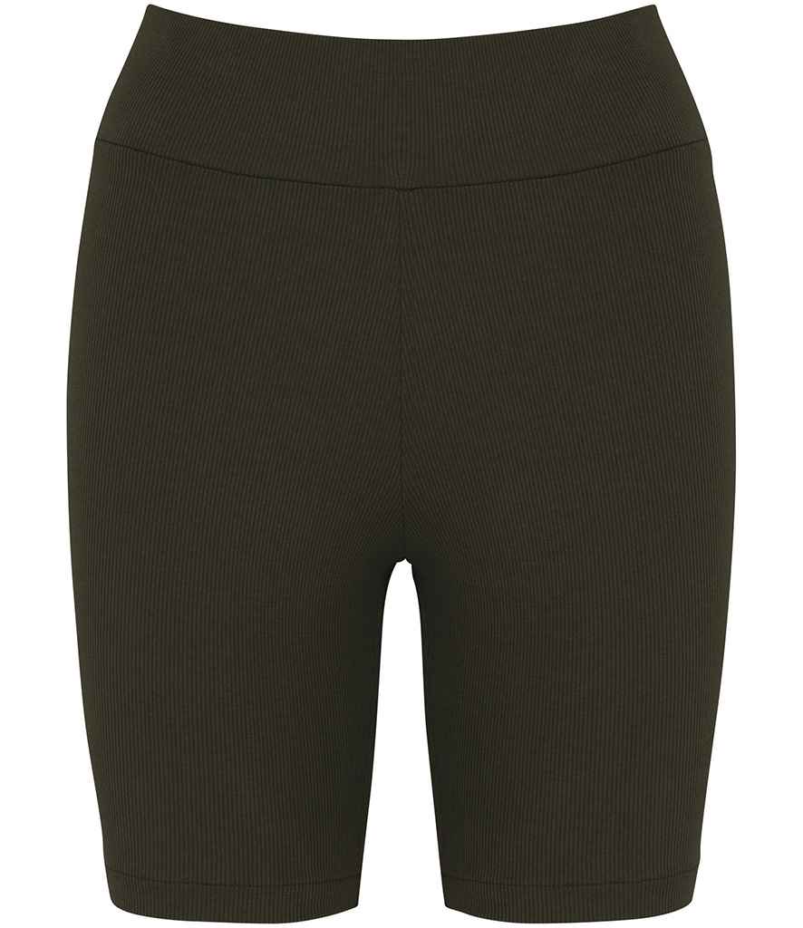 Organic Cotton Ribbed Shorts: Womens