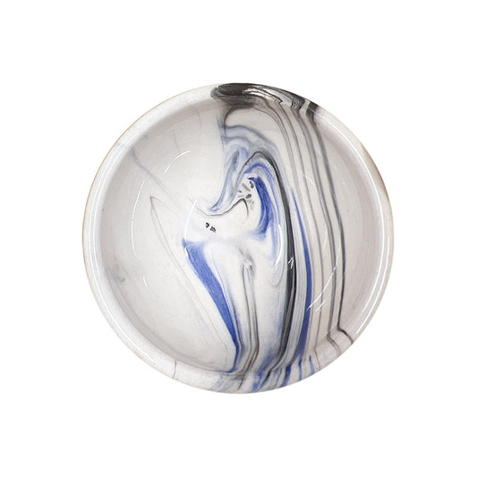 8 cm Handmade Bowl, Marble Sky Blue