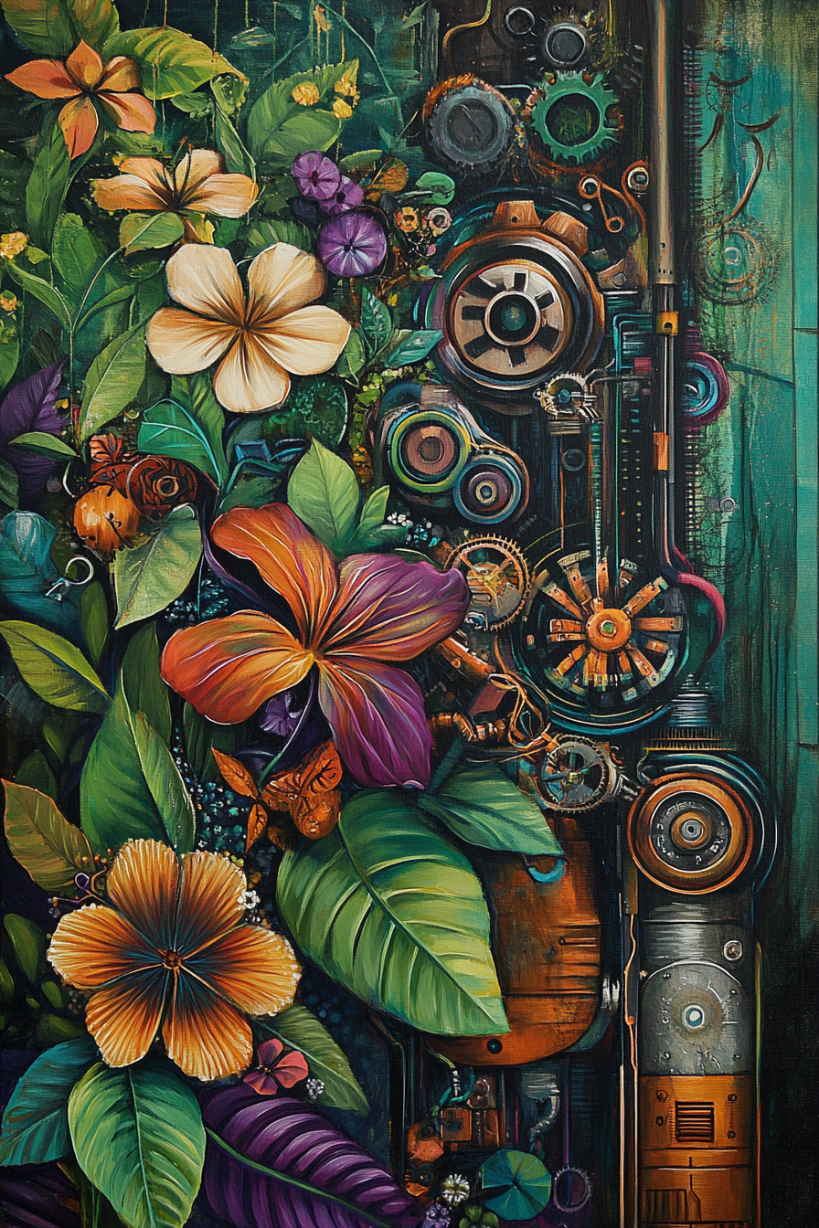 Nature-Machine Harmony Canvas