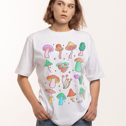 Neon Pastel Mushrooms T-Shirt (Unisex)