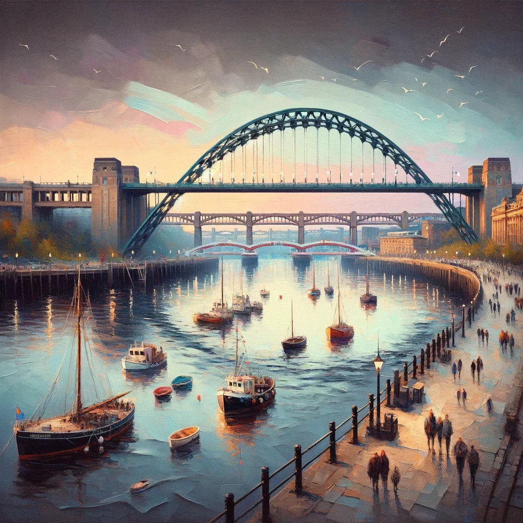 Newcastle Quayside Serenity Cotton Cushion