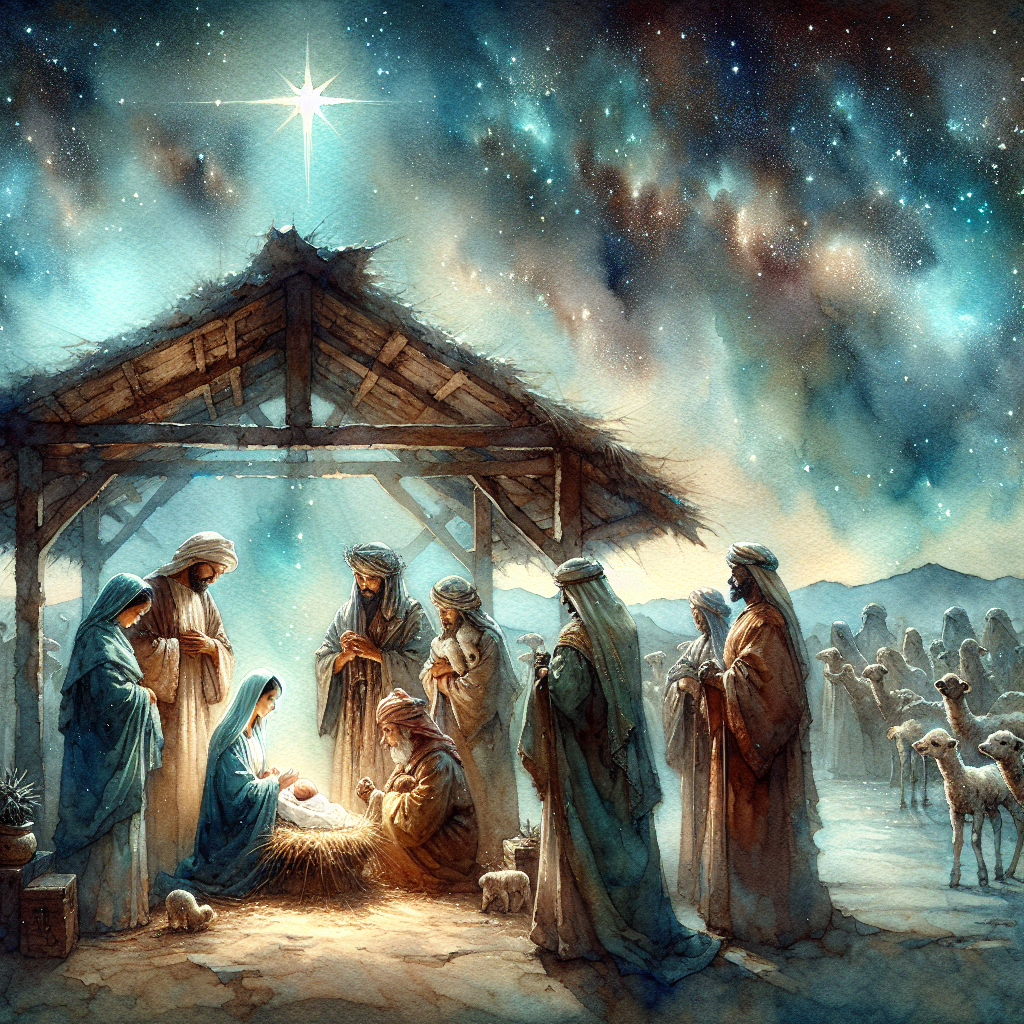 Night of Nostalgic Nativity Canvas