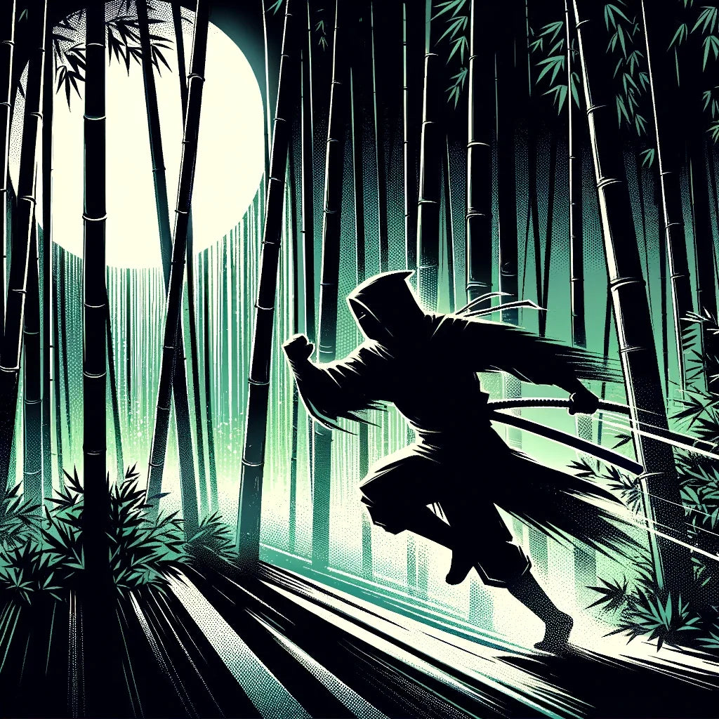 Ninja Moonlight Canvas