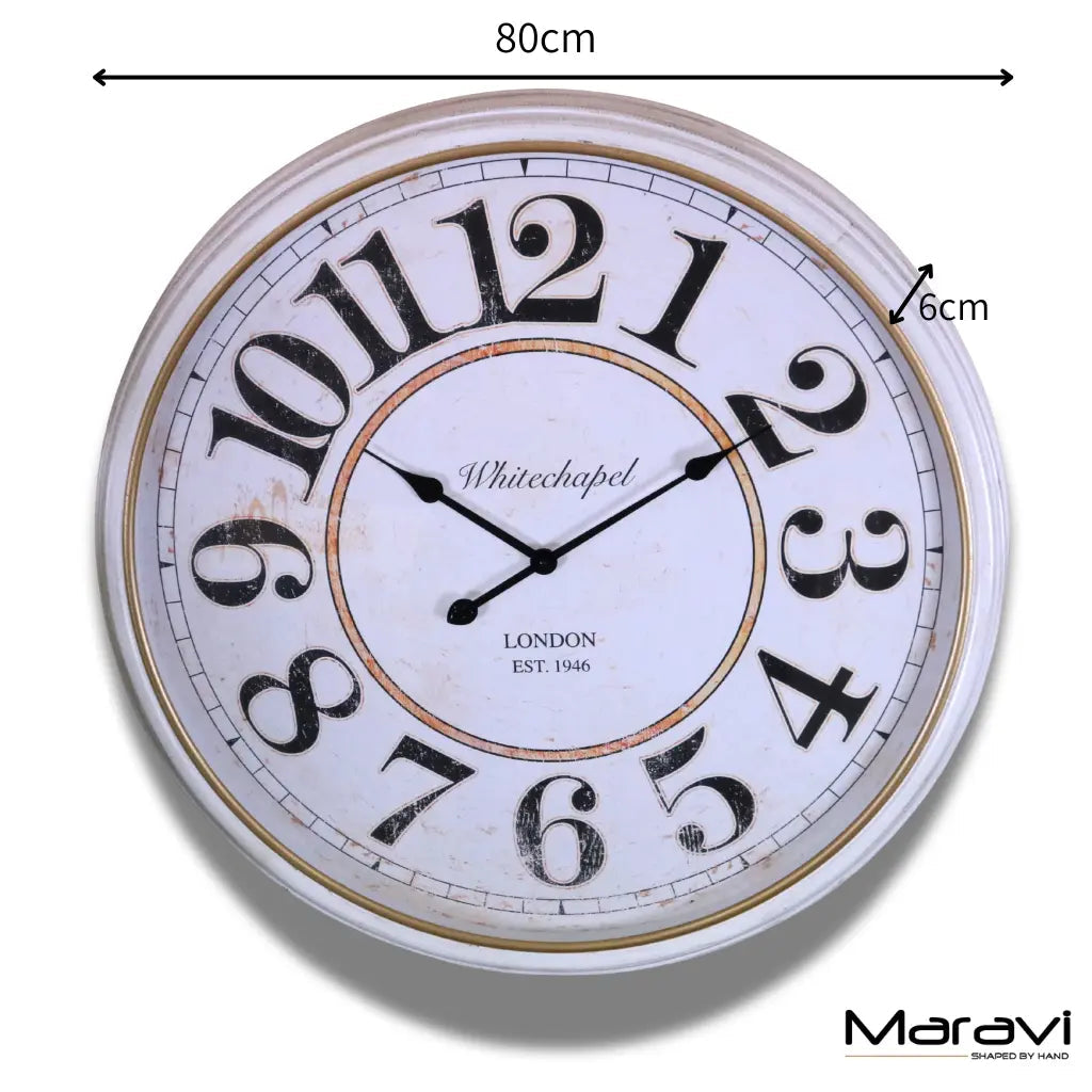 Nivara Antique Style Large Wall Clock 80cm
