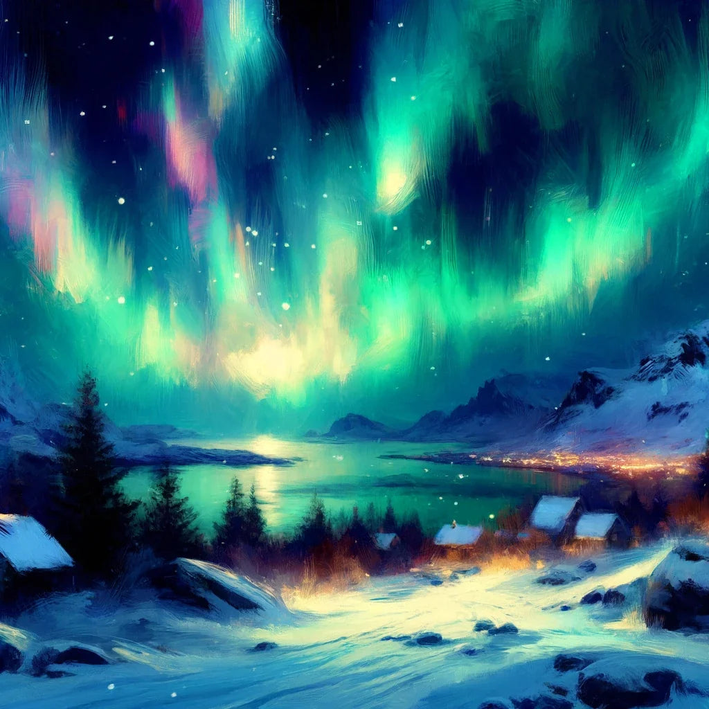 Northern Lights Magic Cotton Cushion