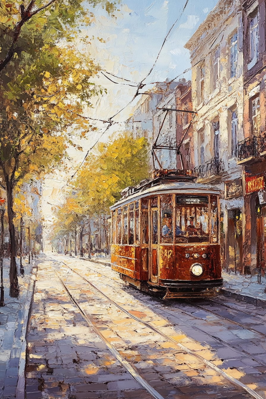 Nostalgic Tramway Canvas