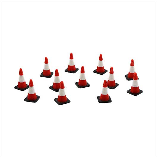 O Scale Pre-Coloured Red and White Traffic Cone