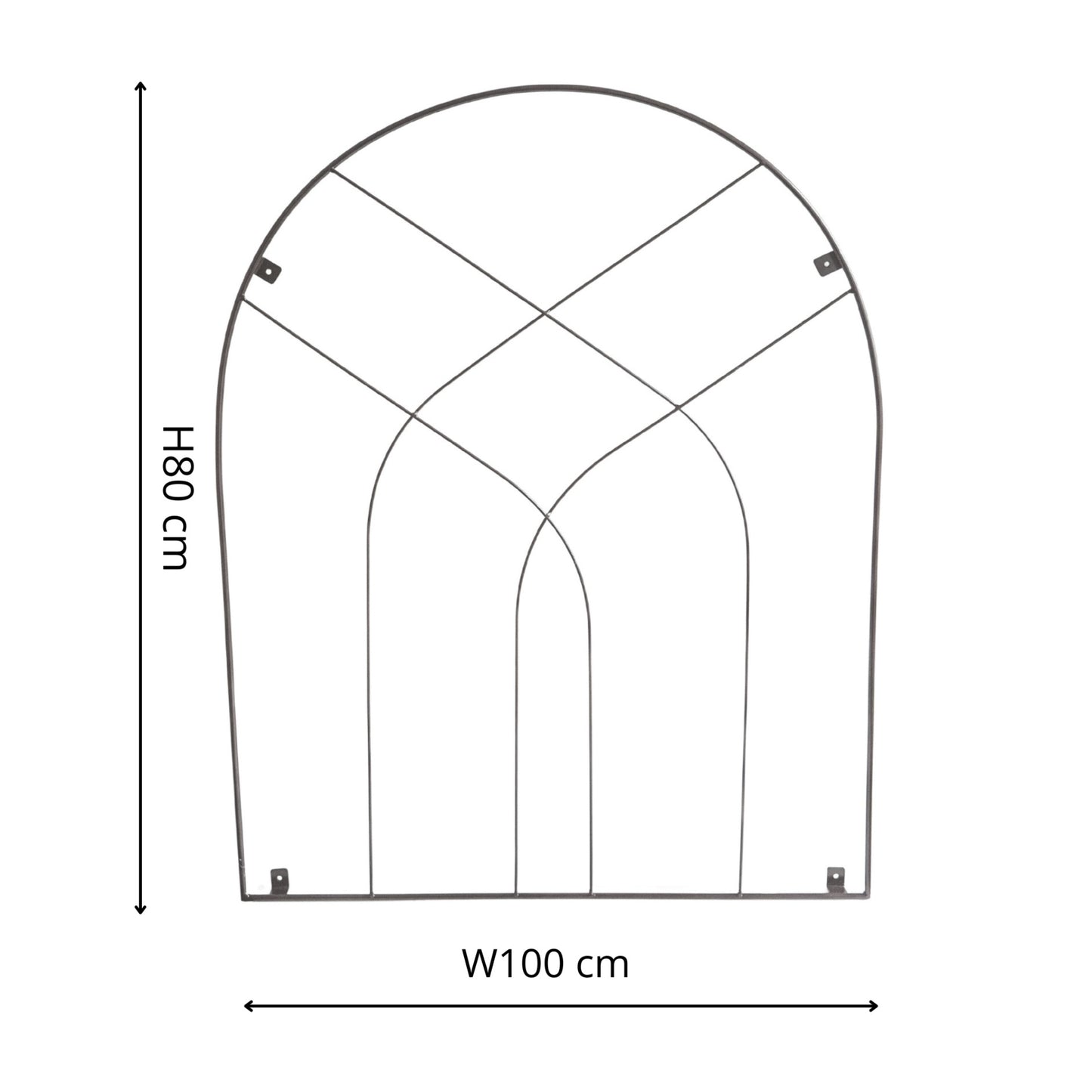 TheFoalyard Ivyline Outdoor Arch Trellis Zinc