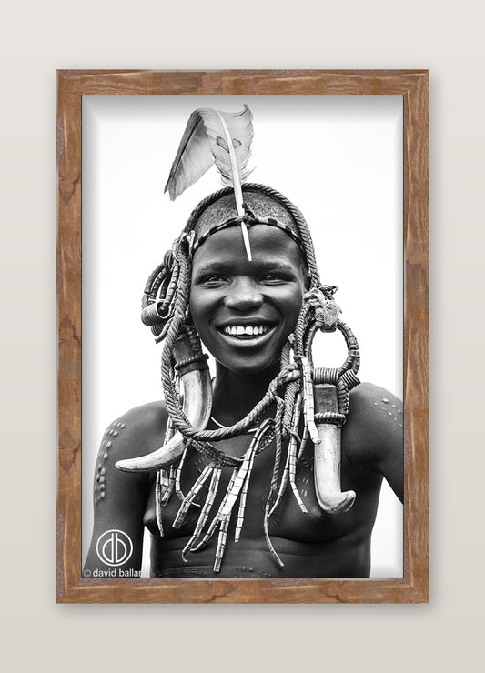 David Ballam - OMO 09 - Mursi Girl II, Omo Valley Ethiopia.