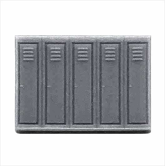 OO Scale Ready to Paint Row of Five Lockers (1 piece)