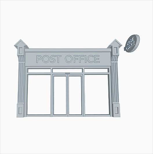 OO Scale Ready to Paint Victorian Shopfront - Style 4 - Post Office