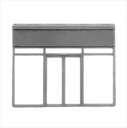 OO Scale Ready to Paint Victorian Shopfront - Parade - Style 4 (1 piece)