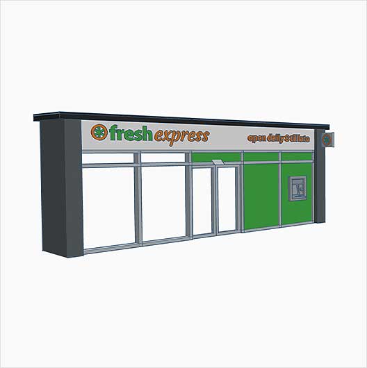 OO Scale Ready to Paint Fresh Express Convenience Store