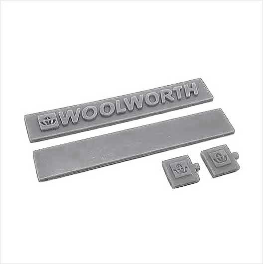 OO Scale Ready to Paint Woolworth Shop Sign (4 piece)