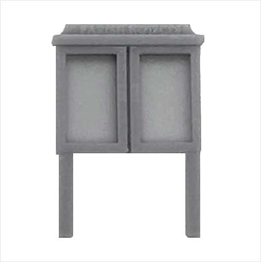 TT Scale Ready to Paint Parish Noticeboard