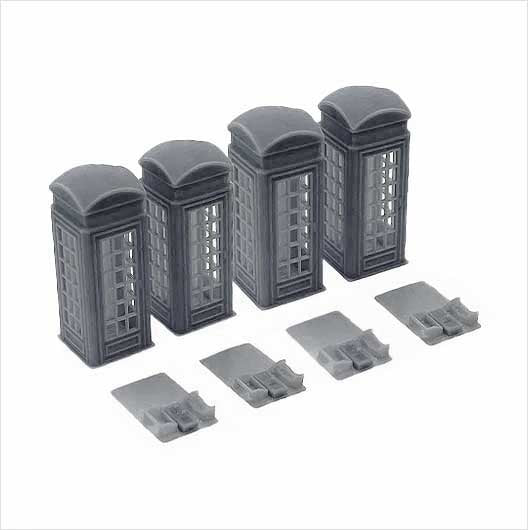 TT Scale Ready to Paint K2 Telephone Box