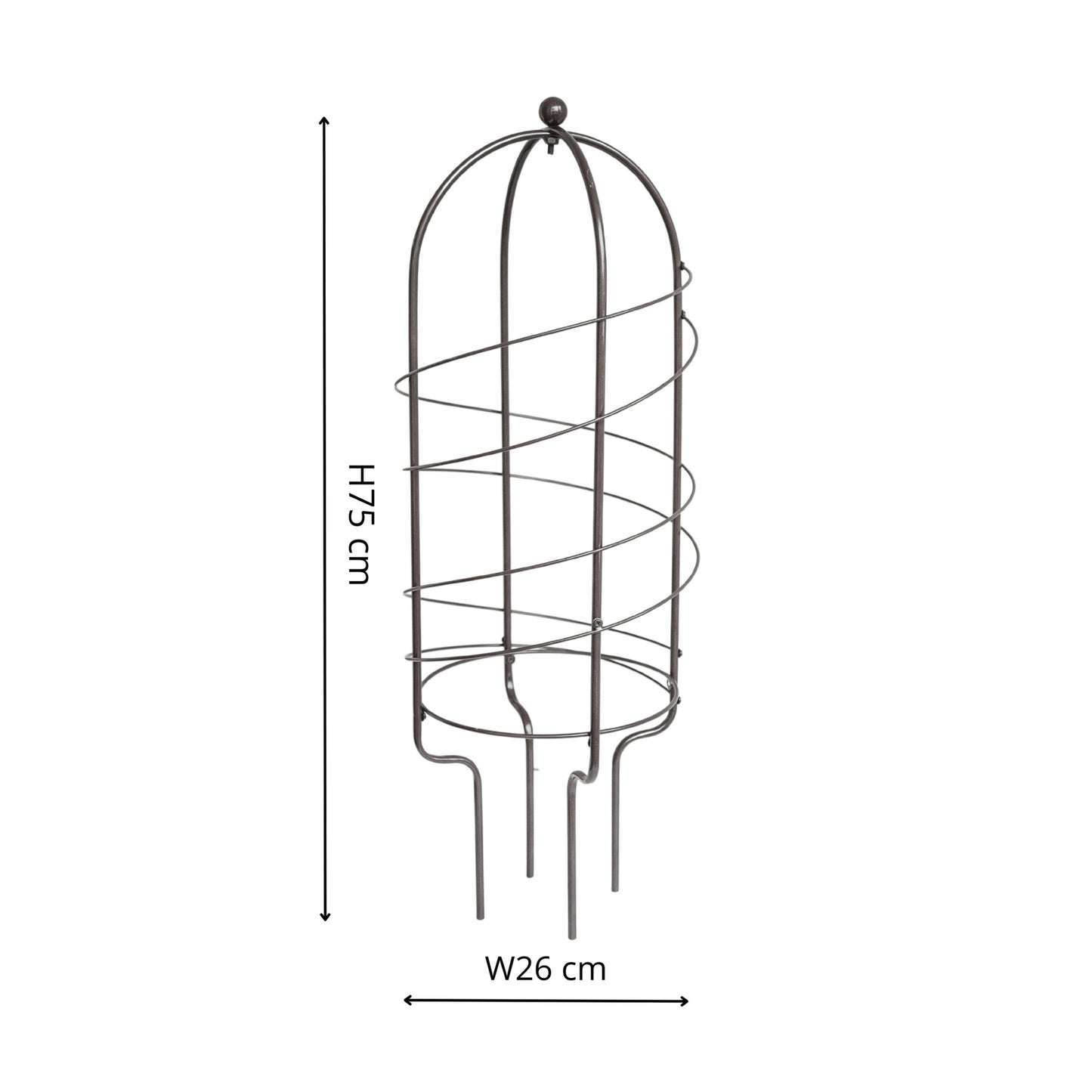 TheFoalyard Ivyline Outdoor Pot Plant Support Zinc