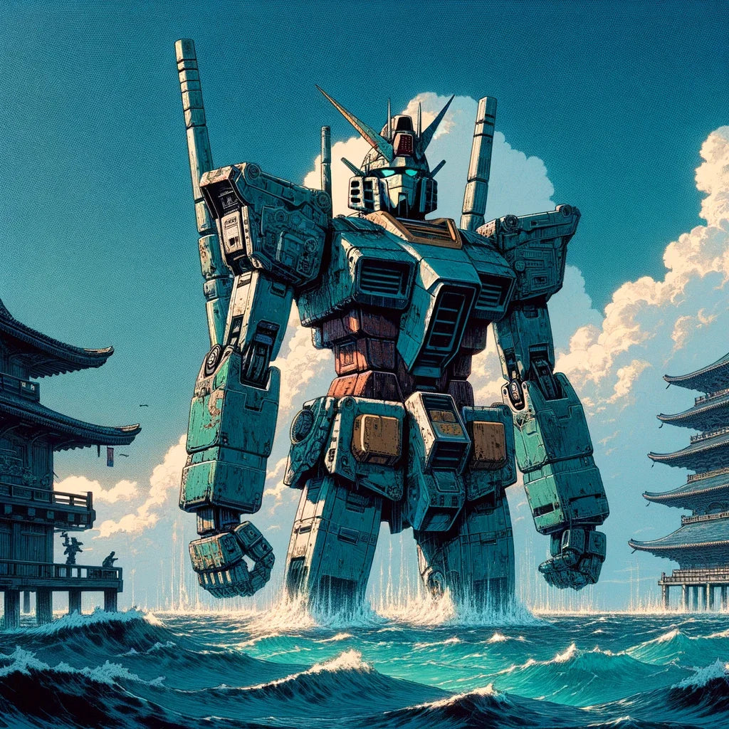 Ocean Mecha Guardian Cotton Cushion
