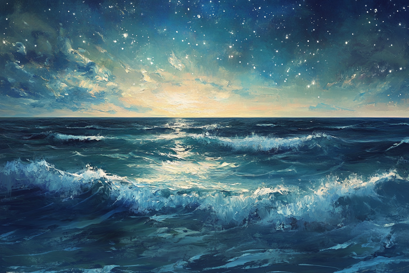 Ocean Meets Stars Canvas
