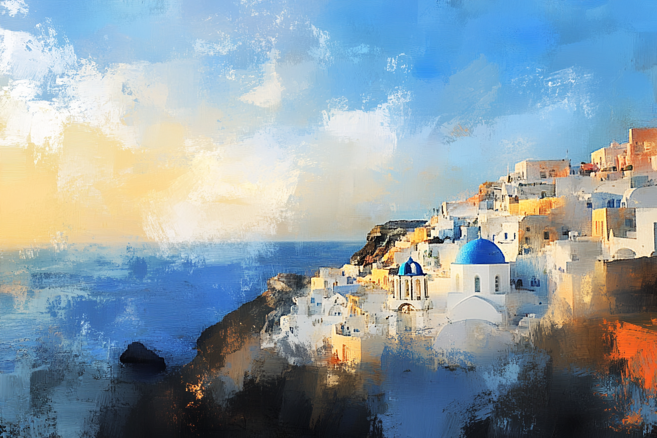 Oia Sunrise Blanket