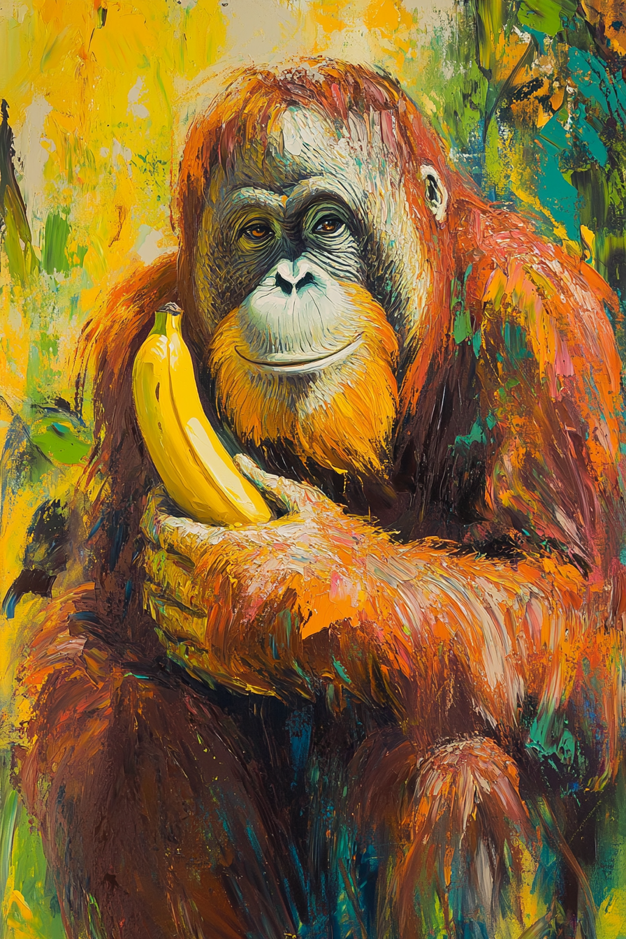 Orangutan's Feast Canvas