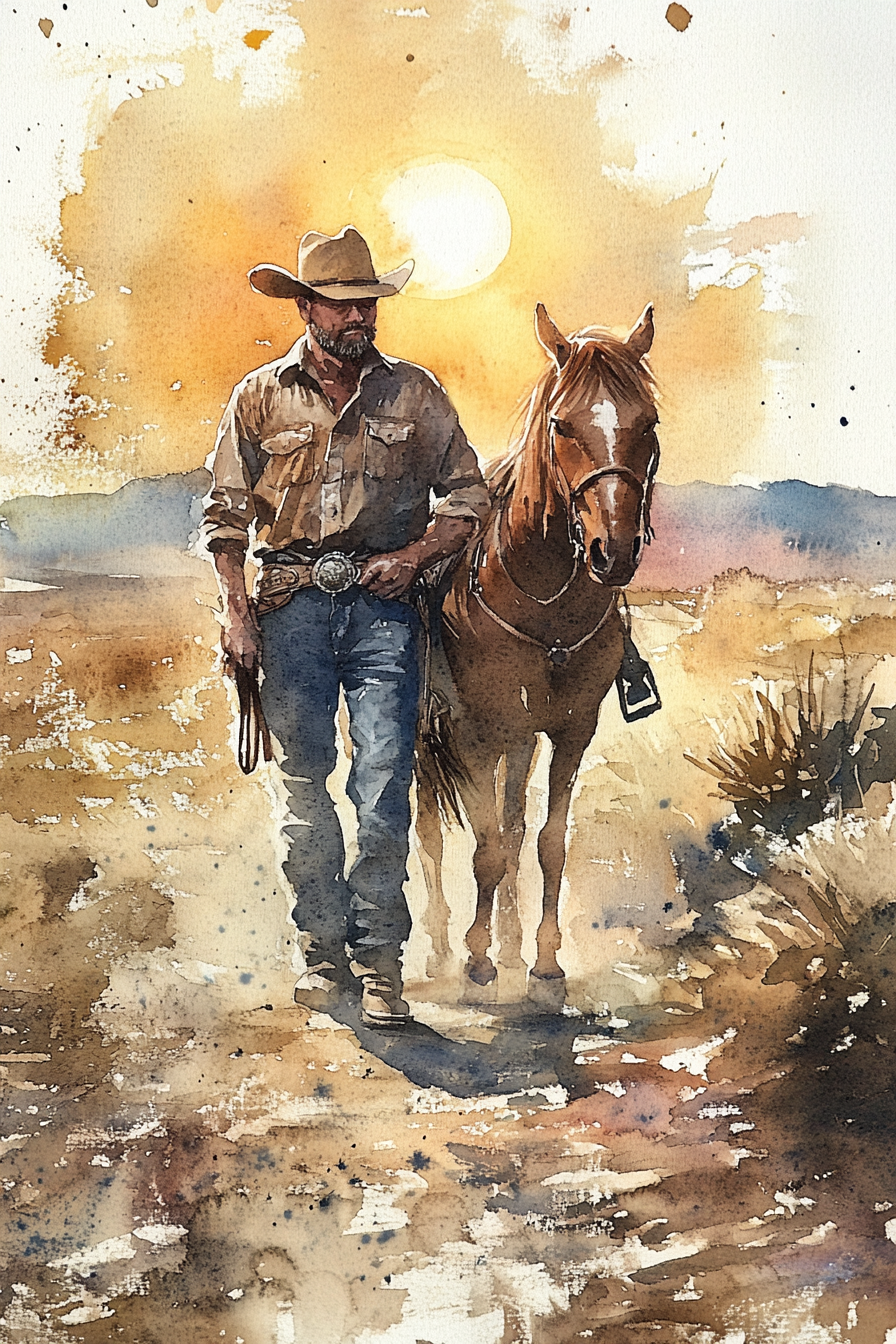 Outlaw's Sunset Canvas