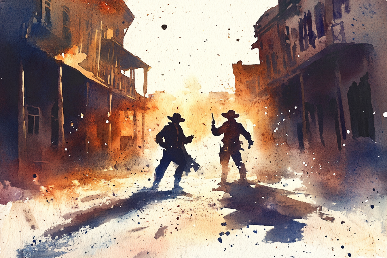 Outlaws at High Noon Canvas