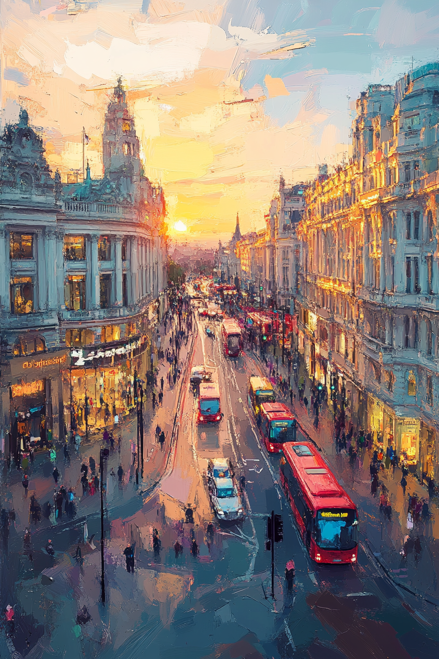 Oxford Street Light Canvas