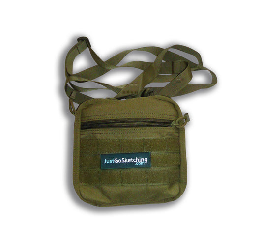 Medium Water-Resistant Nylon Sketching Case (with Strap + Carabiner)