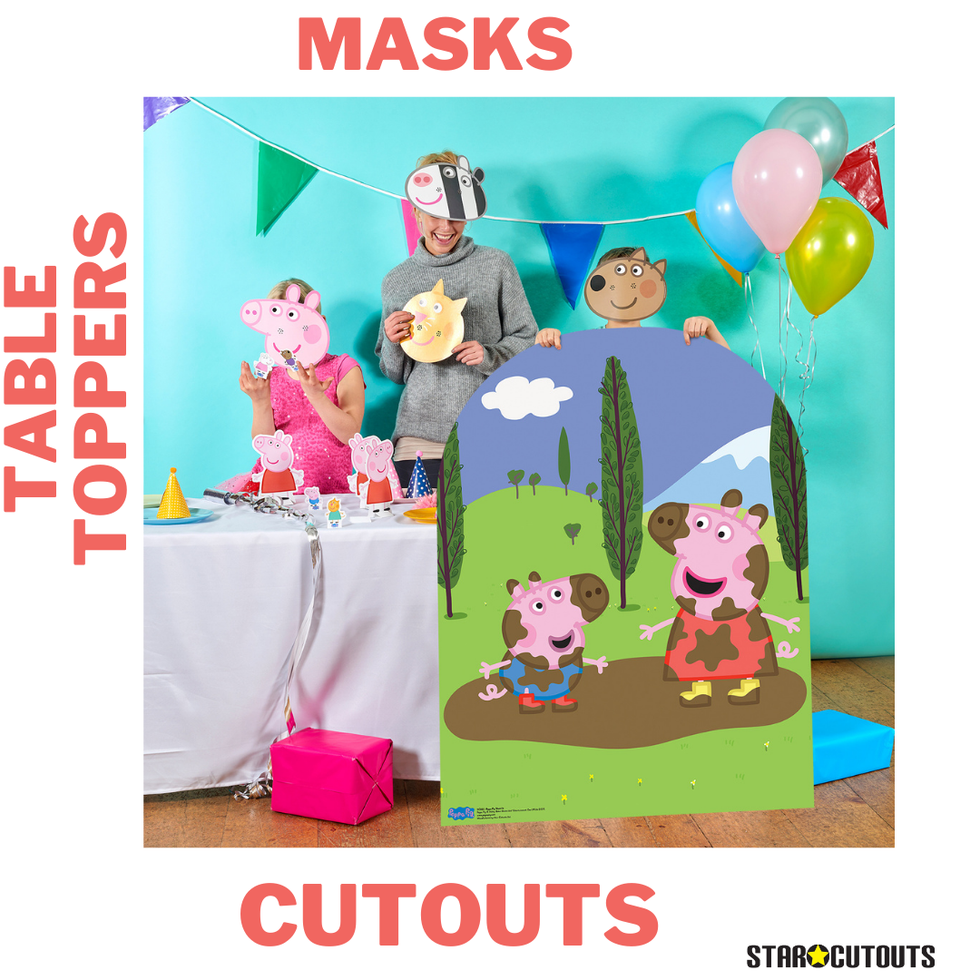 SC1539 George Pig Heart Cardboard Cut Out Height 67cm