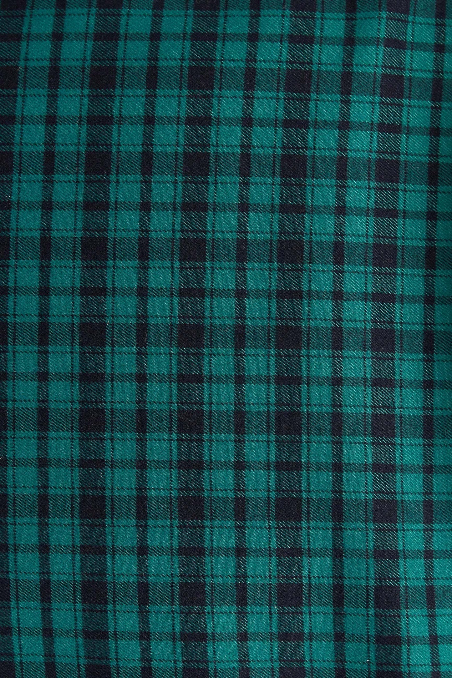 Sassa Winter Gingham Tiered Mini Dress in Green and Black