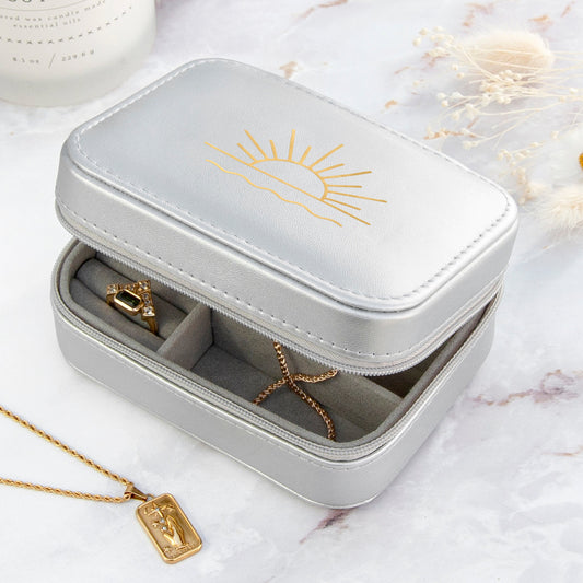 Sparkly Silver Sunset Jewellery Case