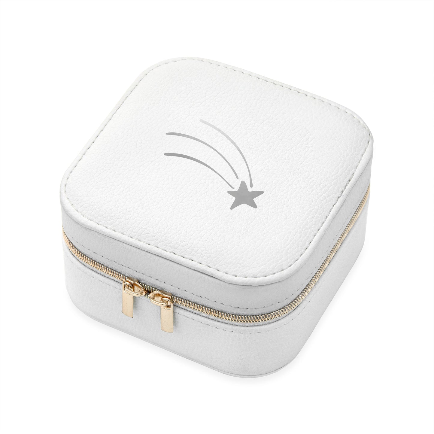 Shooting Star White Square Jewellery Case
