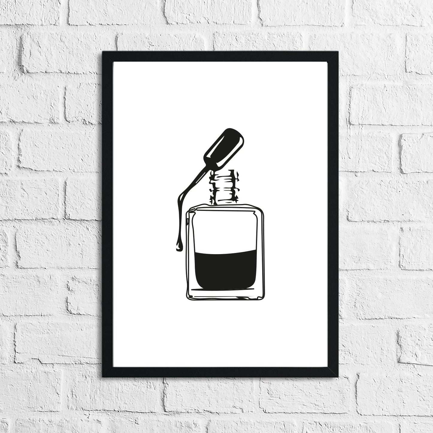 Nail Polish Bottle Dressing Room Simple Wall Decor Print
