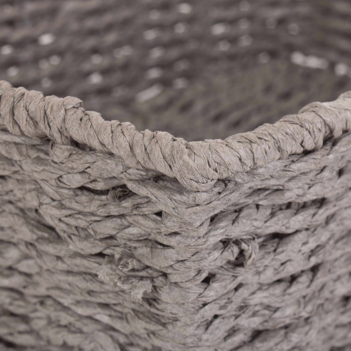 Medium Grey Paper Rope Tray Basket