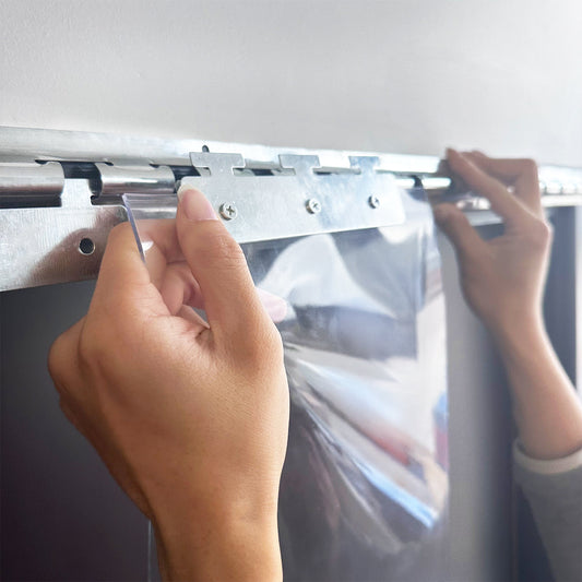 PVC Strip Curtain Hangers Steel Plate