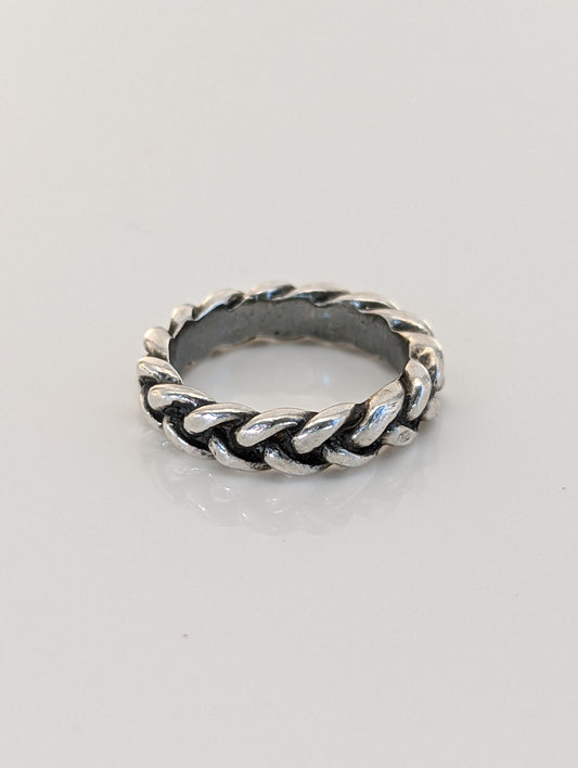 Silver Steed Plaited Ring 2