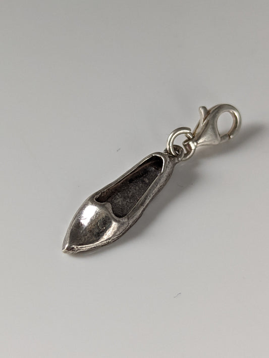 Silver Steed Slipper Silver Charm