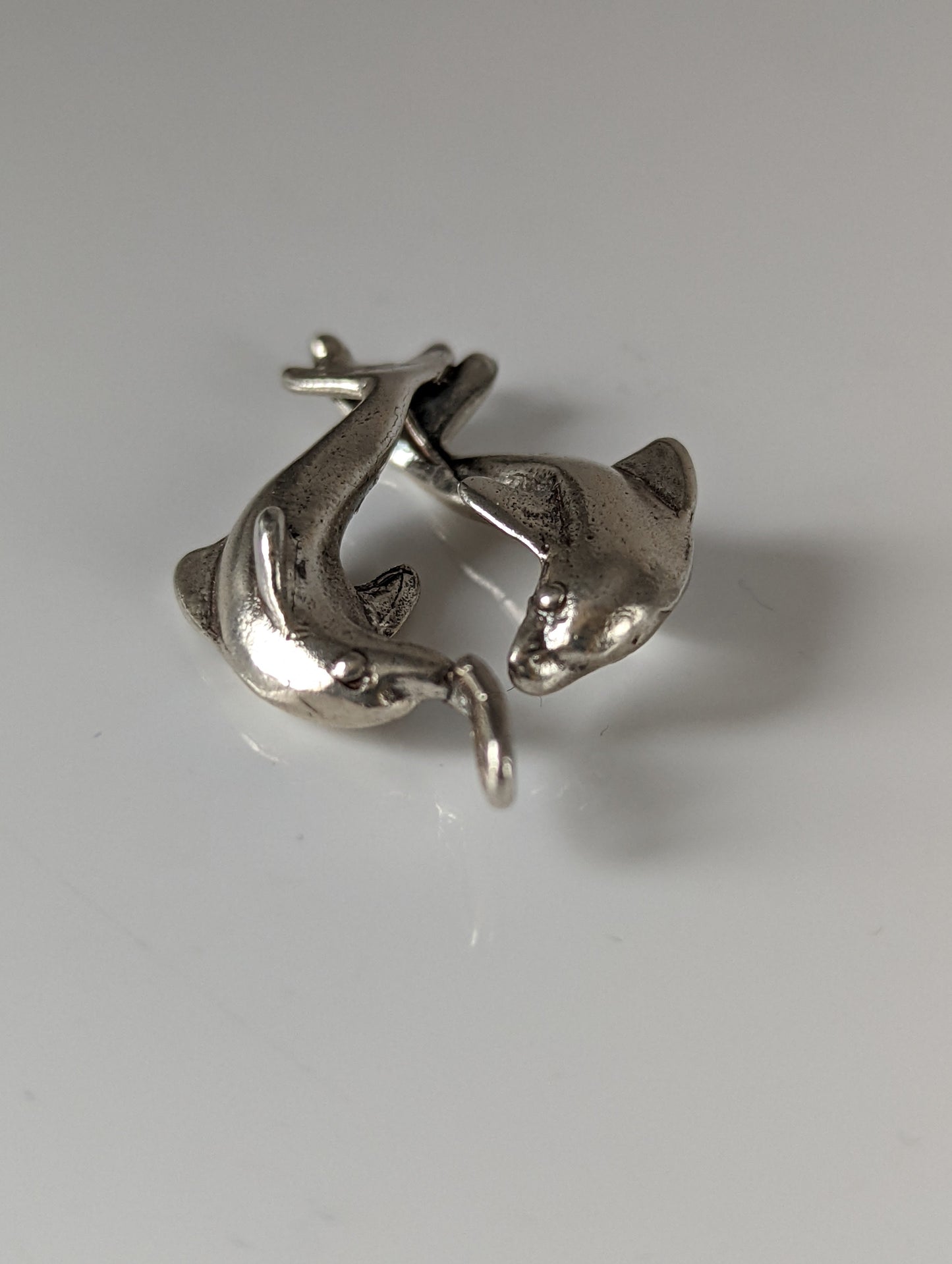 Silver Steed Dancing Dolphins Silver Pendant