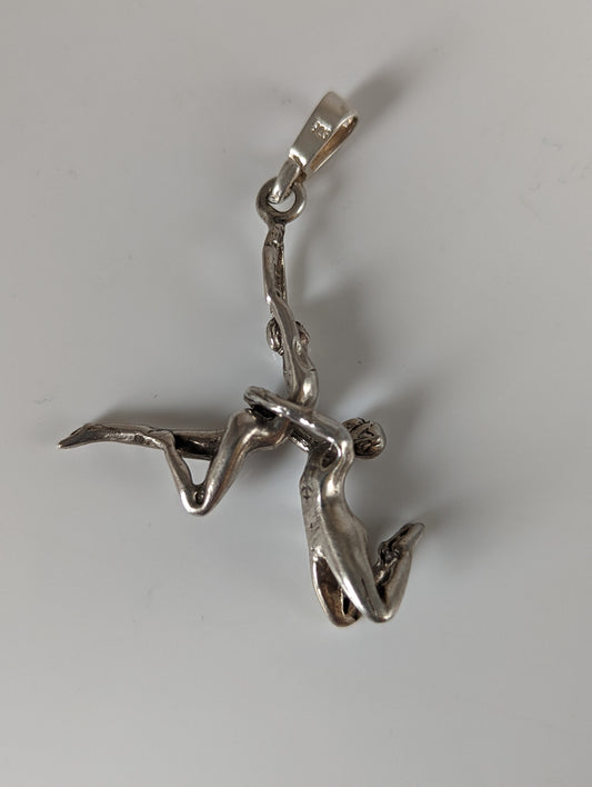 Silver Steed Acrobats Silver Pendant