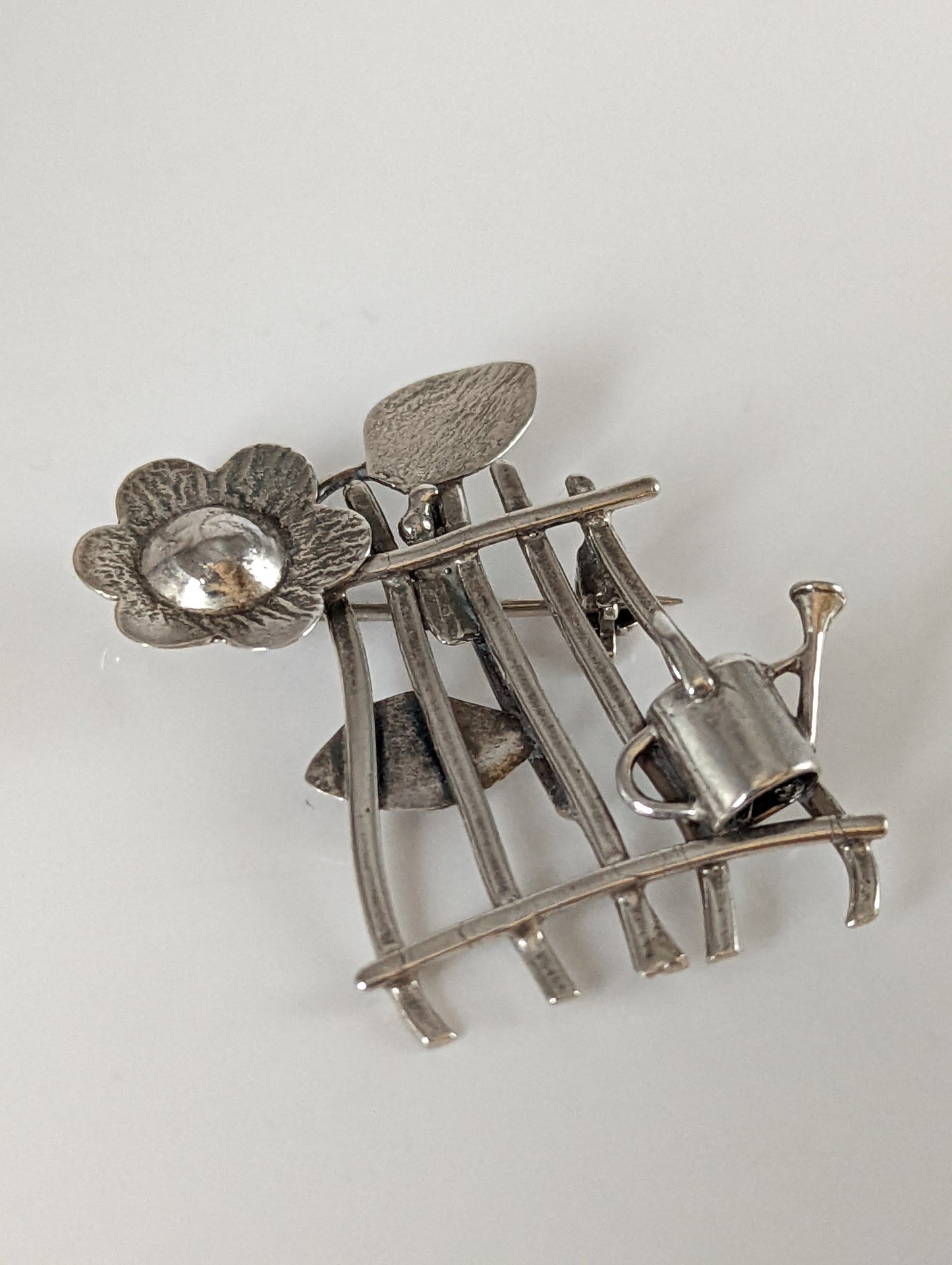 Silver Steed Garden Silver Brooch