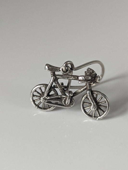 Silver Steed Bicycles Dropped Earrings
