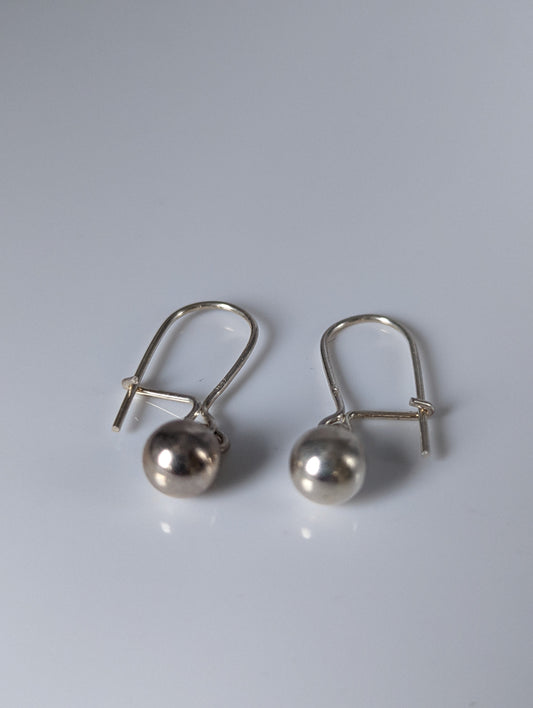 Silver Steed Large Balls Dropped Earrings