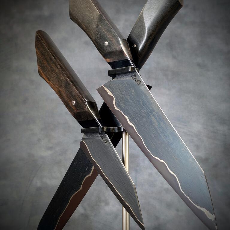 Wrought Iron Three Piece Set | Handmade Kitchen Knives