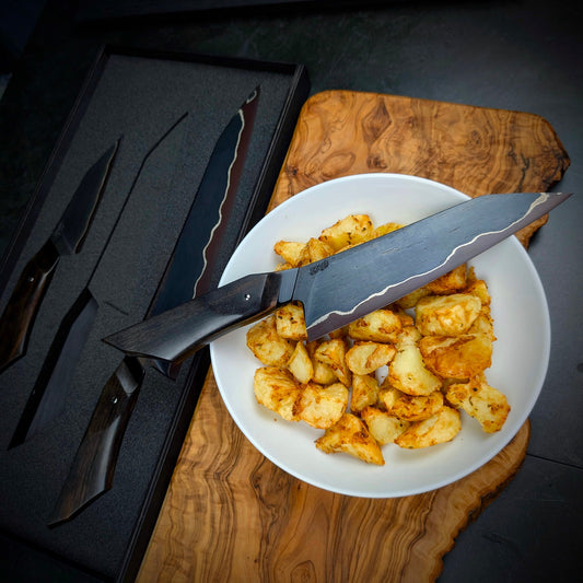 Wrought Iron Three Piece Set | Handmade Kitchen Knives