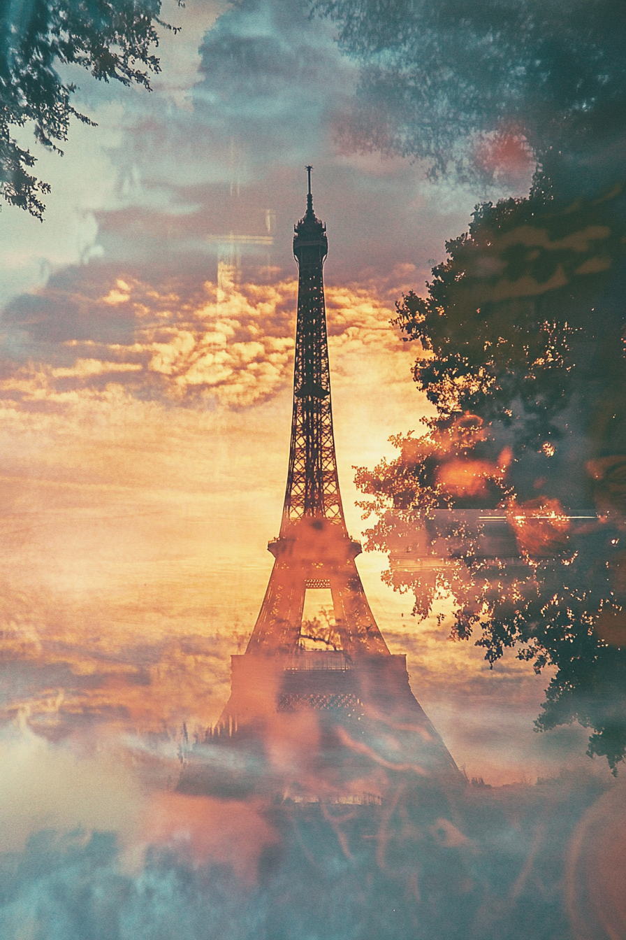 Parisian Dawn Chaos Canvas